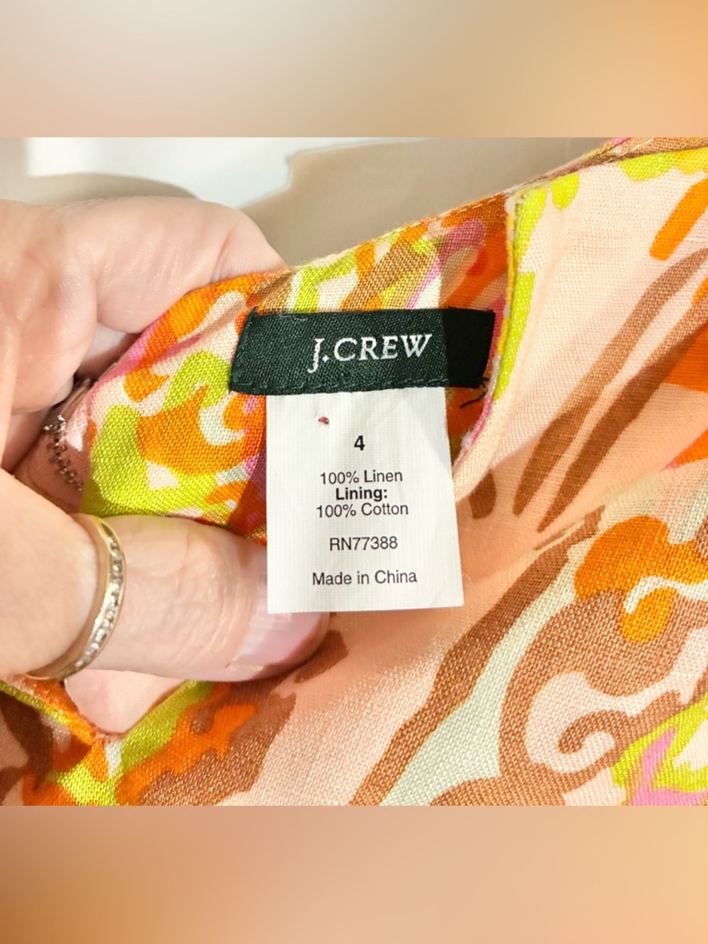 J Crew Groovy Linen Shift Dress Sz 4 Pockets organic Breathable - Picture 10 of 15